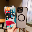 Frosted PC Magsafe Phone Case For iPhone 13(Transparent Blue)