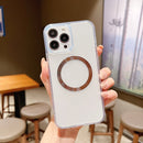 Frosted PC Magsafe Phone Case For iPhone 12 Pro(Transparent White)