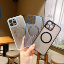 Frosted PC Magsafe Phone Case For iPhone 11 Pro(Transparent Blue)