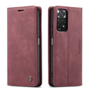 For Xiaomi Redmi Note 11 4G/Note 11S Global CaseMe 013 Multifunctional Horizontal Flip Leather Phone Case(Wine Red)