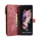 For Samsung Galaxy Z Fold3 5G CaseMe C30 Multifunctional Phone Leather Phone Case(Red)