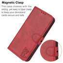 For Xiaomi 12 Pro Embossed Happy Cat Pattern Leather Phone Case(Red)