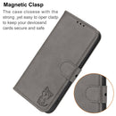 For Xiaomi 12 Pro Embossed Happy Cat Pattern Leather Phone Case(Grey)