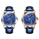 OLEVS 9923 Luminous Starry Dial Automatic Mechanical Men Watch(Rose Gold)