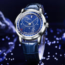 OLEVS 9923 Luminous Starry Dial Automatic Mechanical Men Watch(Rose Gold)