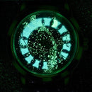 OLEVS 9923 Luminous Starry Dial Automatic Mechanical Men Watch(Rose Gold)
