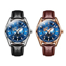 OLEVS 9926 Embossed Earth Dial Men Quartz Watch(Brown)