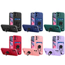 Ring Kickstand Card Wallet TPU Phone Case For iPhone 11(Blue)