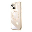 Magsafe Magnetic Electroplated PC Phone Case For iPhone 13(Gold)
