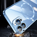 Magsafe Magnetic Electroplated PC Phone Case For iPhone 13(Gold)