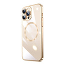 Magsafe Magnetic Electroplated PC Phone Case For iPhone 12 Pro(Gold)