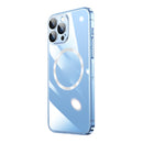 Magsafe Magnetic Electroplated PC Phone Case For iPhone 12 Pro(Transparent)