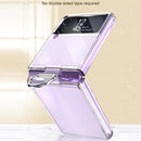 For Samsung Galaxy Z Flip4 5G PC PVC Ring Phone Case(Frosted White)