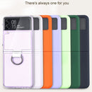 For Samsung Galaxy Z Flip4 5G PC PVC Ring Phone Case(Purple)