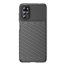 For Motorola Moto E32s Thunderbolt Shockproof TPU Protective Soft Phone Case(Black)