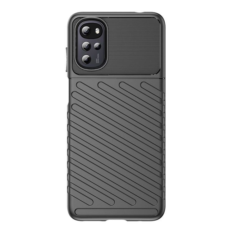 For Motorola Moto E32s Thunderbolt Shockproof TPU Protective Soft Phone Case(Black)