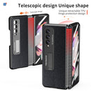 For Samsung Galaxy Z Fold3 5G Retractable Hinge TPU + PC Phone Case with Protective Film(Black)