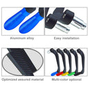 2 PCS Motorcycle Modification Accessories Striped Horn Shape Gear Brake Clutch Handbrake(Black)