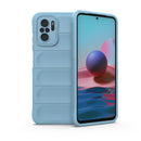 For Xiaomi Redmi Note 10 4G Magic Shield TPU + Flannel Phone Case(Sky Blue)