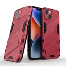 For iPhone 14 Plus Punk Armor 2 in 1 PC + TPU Phone Case (Light Red)
