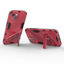 For iPhone 14 Plus Punk Armor 2 in 1 PC + TPU Phone Case (Light Red)