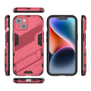 For iPhone 14 Plus Punk Armor 2 in 1 PC + TPU Phone Case (Light Red)