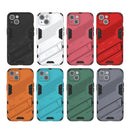 For iPhone 14 Plus Punk Armor 2 in 1 PC + TPU Phone Case (Light Red)
