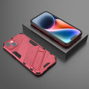For iPhone 14 Plus Punk Armor 2 in 1 PC + TPU Phone Case (Light Red)