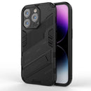 Punk Armor 2 in 1 PC + TPU Phone Case For iPhone 14 Pro(Black)
