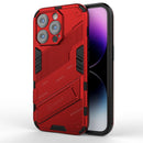 Punk Armor 2 in 1 PC + TPU Phone Case For iPhone 14 Pro(Red)