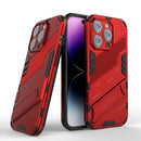 Punk Armor 2 in 1 PC + TPU Phone Case For iPhone 14 Pro(Red)