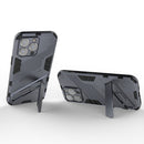 Punk Armor 2 in 1 PC + TPU Phone Case For iPhone 14 Pro(Grey)