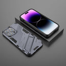 Punk Armor 2 in 1 PC + TPU Phone Case For iPhone 14 Pro(Grey)