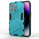 Punk Armor 2 in 1 PC + TPU Phone Case For iPhone 14 Pro(Blue)