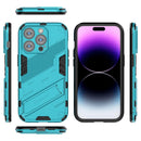 Punk Armor 2 in 1 PC + TPU Phone Case For iPhone 14 Pro(Blue)