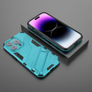 Punk Armor 2 in 1 PC + TPU Phone Case For iPhone 14 Pro(Blue)