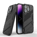 For iPhone 14 Pro Max Punk Armor 2 in 1 PC + TPU Phone Case (Black)