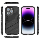For iPhone 14 Pro Max Punk Armor 2 in 1 PC + TPU Phone Case (Black)