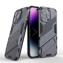 For iPhone 14 Pro Max Punk Armor 2 in 1 PC + TPU Phone Case (Grey)