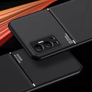 For Infinix Hot 12 Play Classic Tilt Strip Grain Magnetic Shockproof PC + TPU Phone Case(Blue)