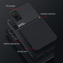 For Infinix Hot 12 Play Classic Tilt Strip Grain Magnetic Shockproof PC + TPU Phone Case(Dark Green)