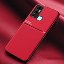 For Infinix Hot 12 Play Classic Tilt Strip Grain Magnetic Shockproof PC + TPU Phone Case(Red)