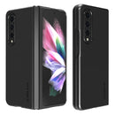 For Samsung Galaxy Z Fold4 5G LC.IMEEKE Shock-resistant Plain Leather All-inclusive Protective Case(Black)