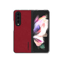 For Samsung Galaxy Z Fold4 5G LC.IMEEKE Shock-resistant Plain Leather All-inclusive Protective Case(Red)