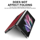 For Samsung Galaxy Z Fold4 5G LC.IMEEKE Shock-resistant Plain Leather All-inclusive Protective Case(Red)