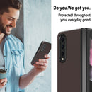 For Samsung Galaxy Z Fold4 5G LC.IMEEKE Shock-resistant Plain Leather All-inclusive Protective Case(Brown)