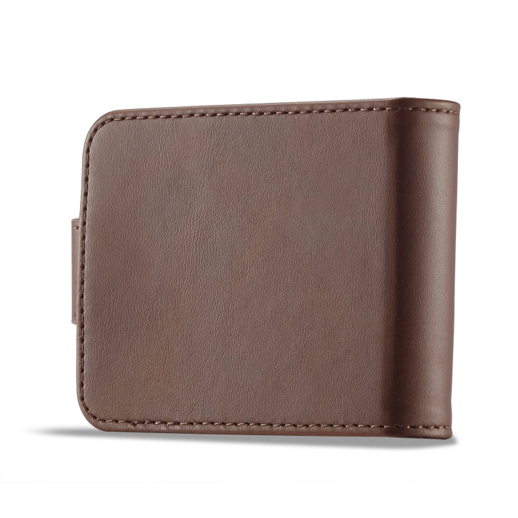 For Samsung Galaxy Z Flip4 5G LC.IMEEKE Calf Texture Leather Phone Case(Brown)