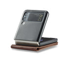 For Samsung Galaxy Z Flip4 5G LC.IMEEKE Calf Texture Leather Phone Case(Brown)
