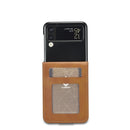 For Samsung Galaxy Z Flip4 5G LC.IMEEKE Calf Texture Leather Phone Case(Yellow)