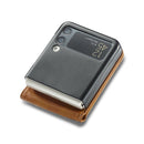 For Samsung Galaxy Z Flip4 5G LC.IMEEKE Calf Texture Leather Phone Case(Yellow)